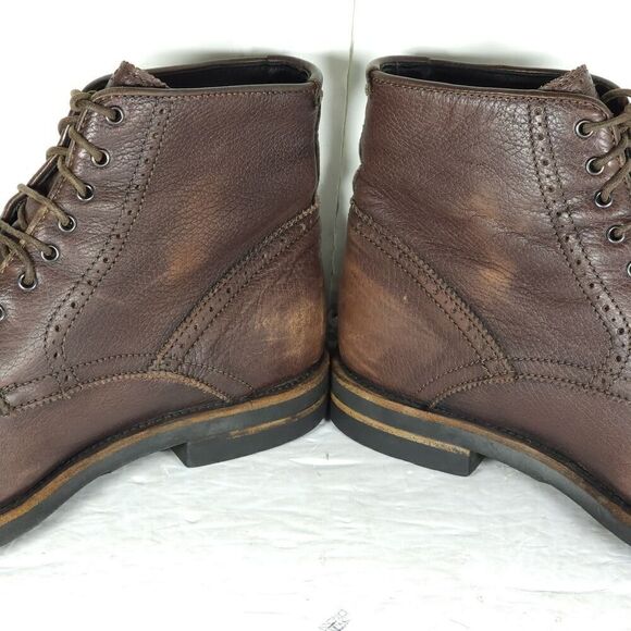 AQUATALIA Men\'s Carter US9,5 Brown Leather Lace-Up Cap Toe Ankle Boots main image 7
